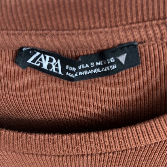 Zara Ruched Ribbed Dress- Size Small - Picture 4 of 4